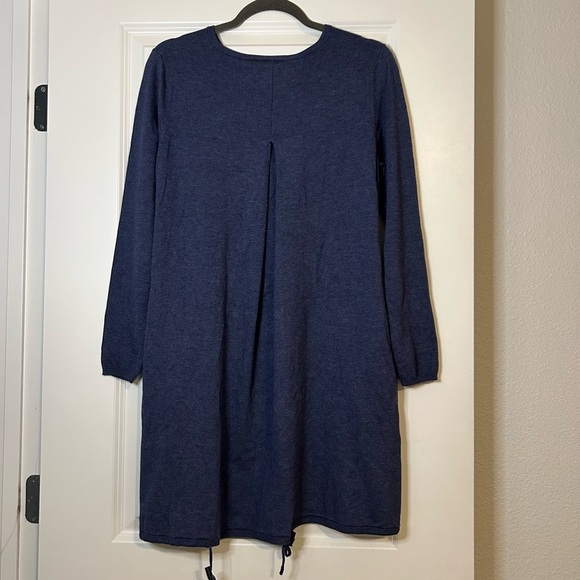 MarlaWynne Women’s Zip-Up Sweater Dress Size S Navy - Picture 2 of 7